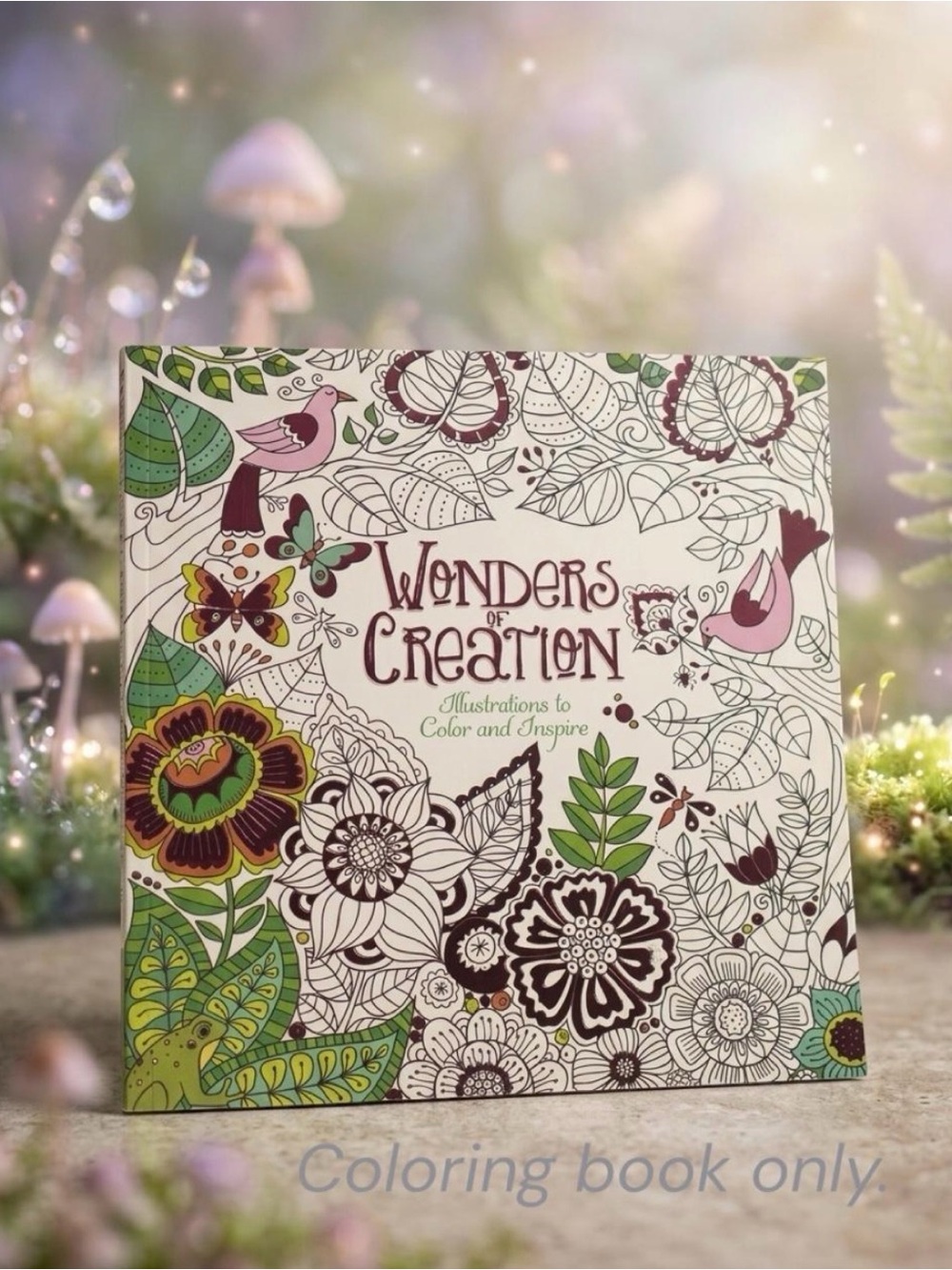 Wonders of Creation Adult Botanical Coloring Book | Fairycore